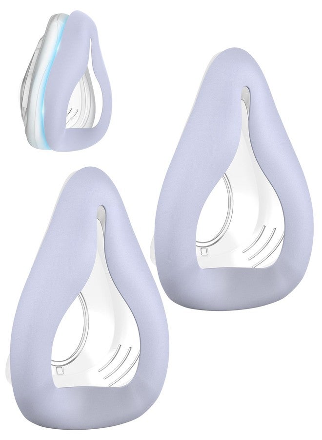 MEDICOLOR 2 Packs Replacement F20 Fabric Mask Cushion (L) for AirFit F20 & Airtouch F20, Full Face Mask Wrapped by Breathable Fabric, F20 Cushion for CPAP Users, No Silicone Contact & Stuffiness (Purple,Large) - Image 1